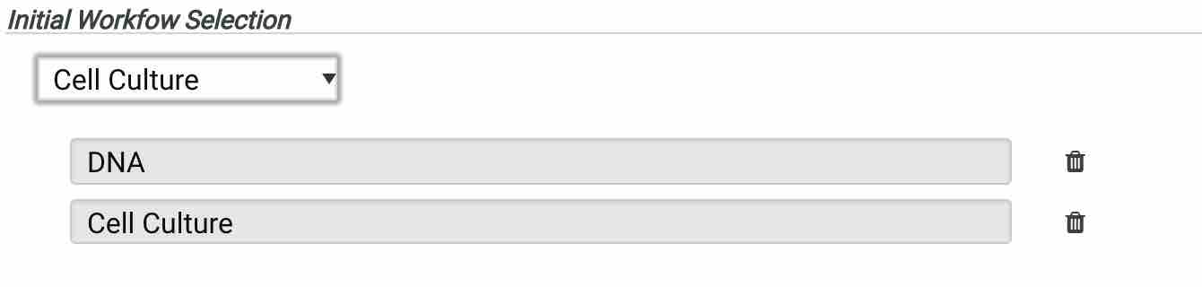 Initial Workflow Selection