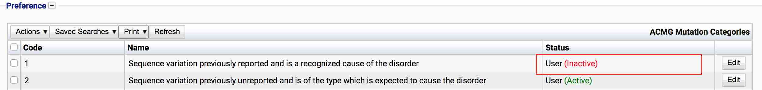 Mutation Category