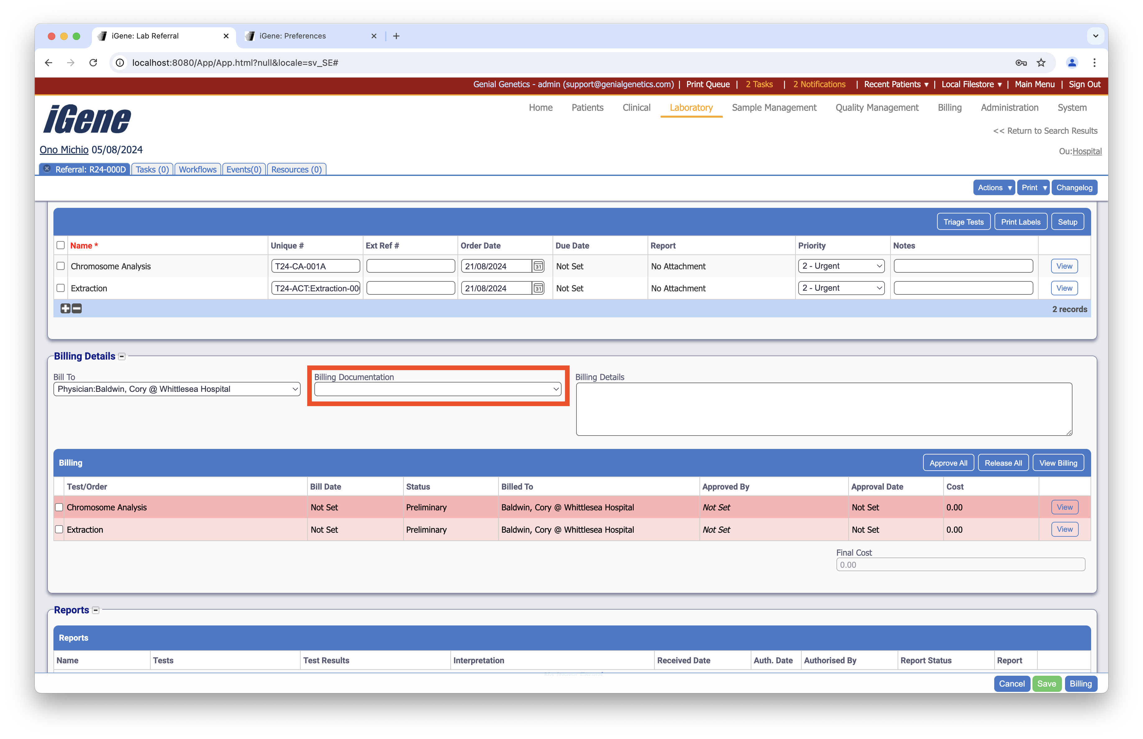 Billing Documentation