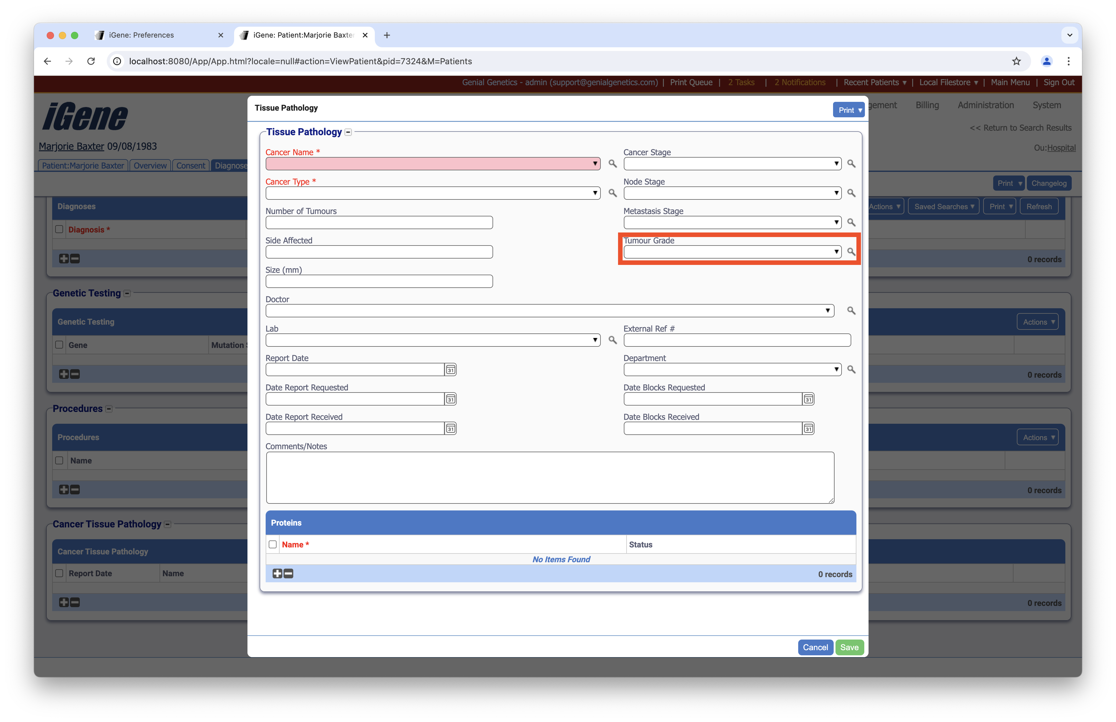 Cancer Tumour Grades
