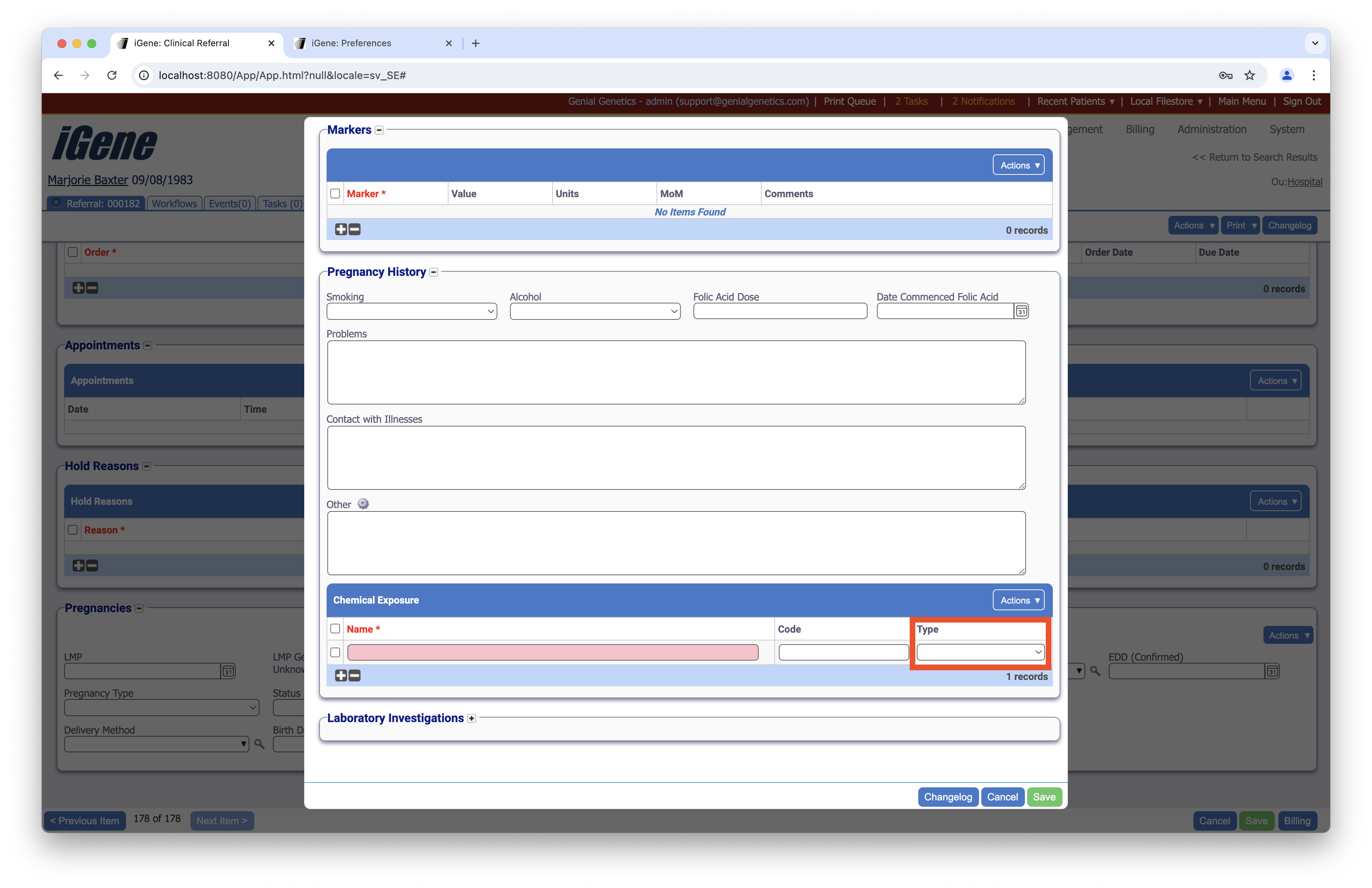 Chemical Exposure Types