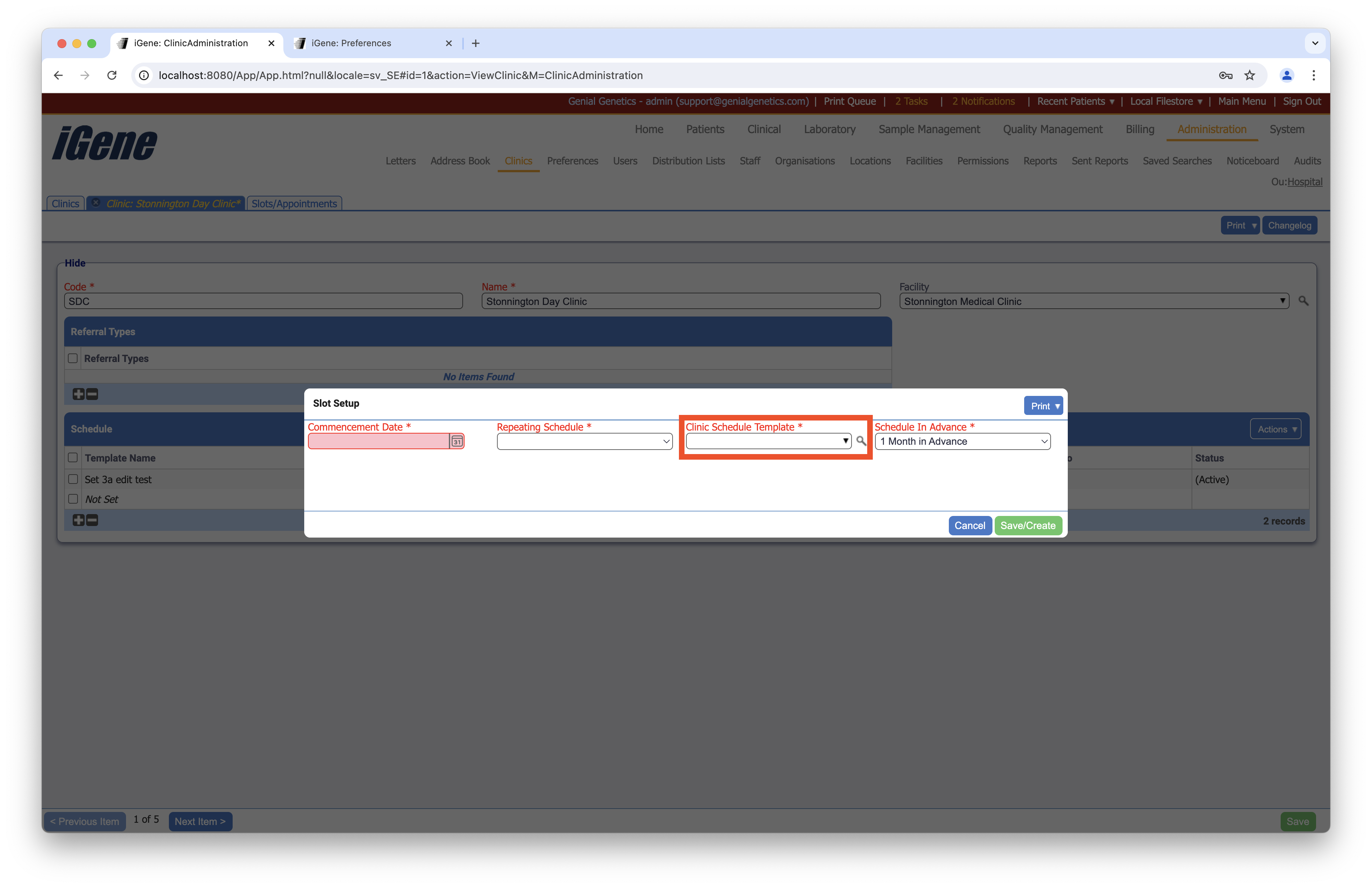 Clinic Schedule Templates