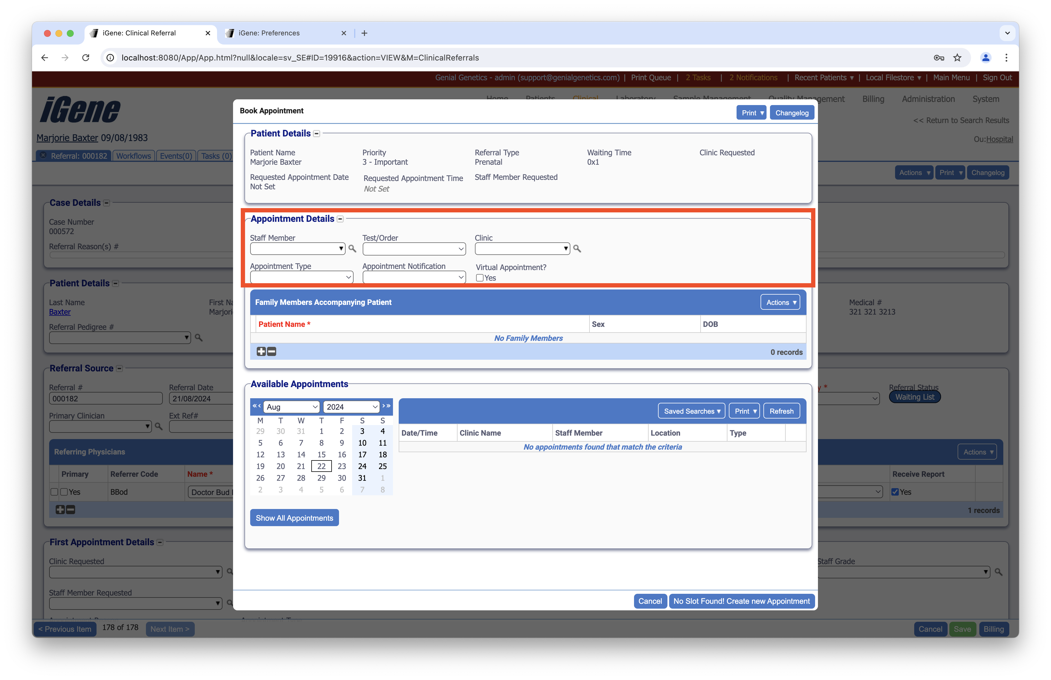 Clinical Appointment Audits