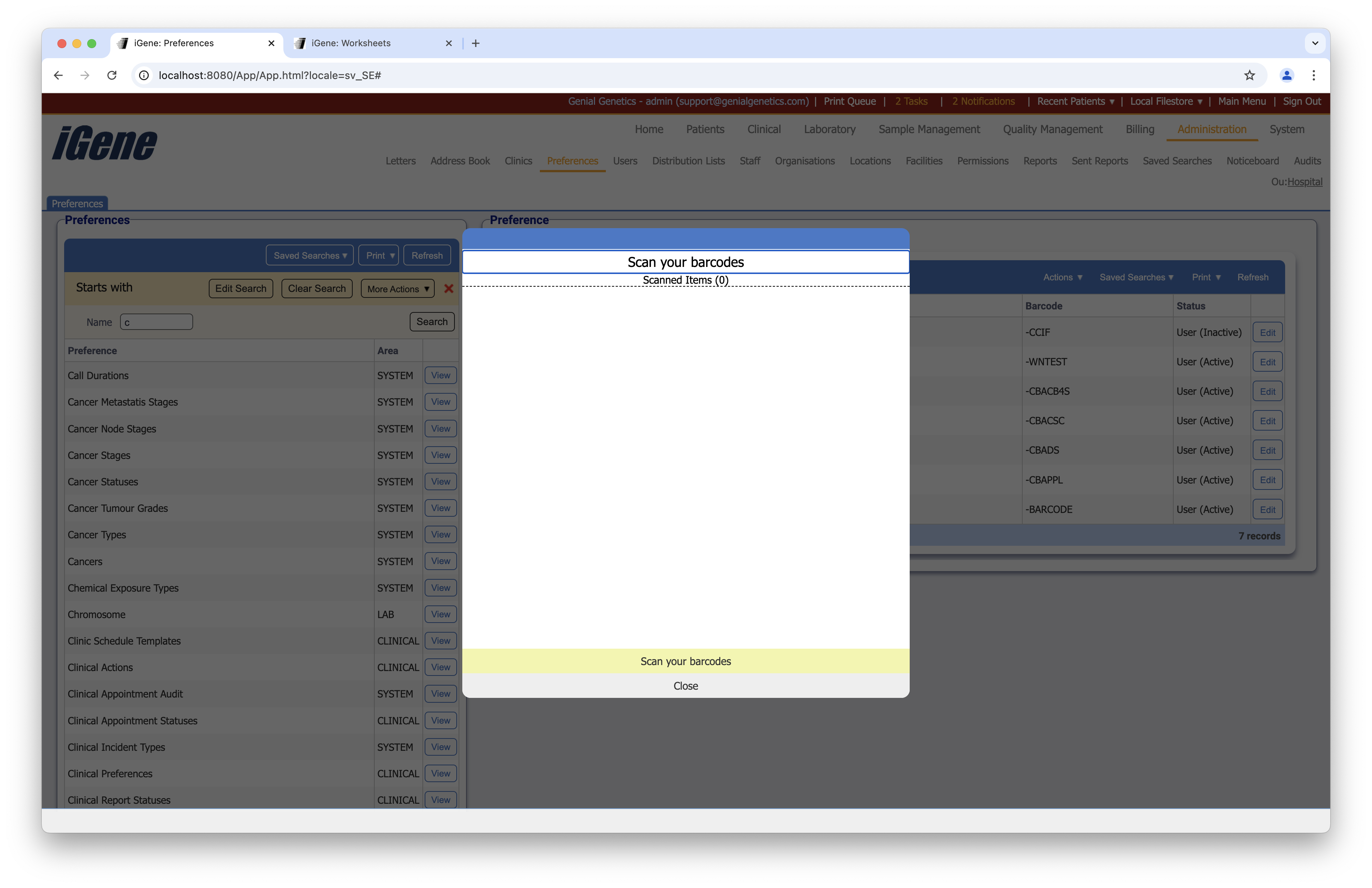 Custom Barcode Actions
