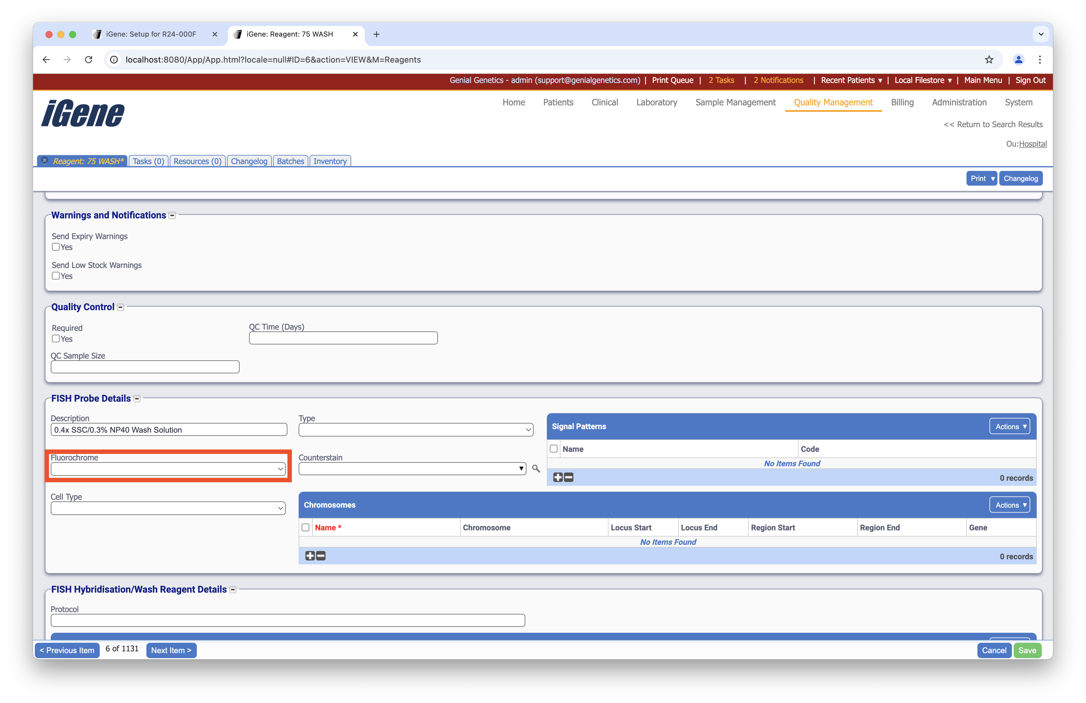 FISH Flourochrome Types