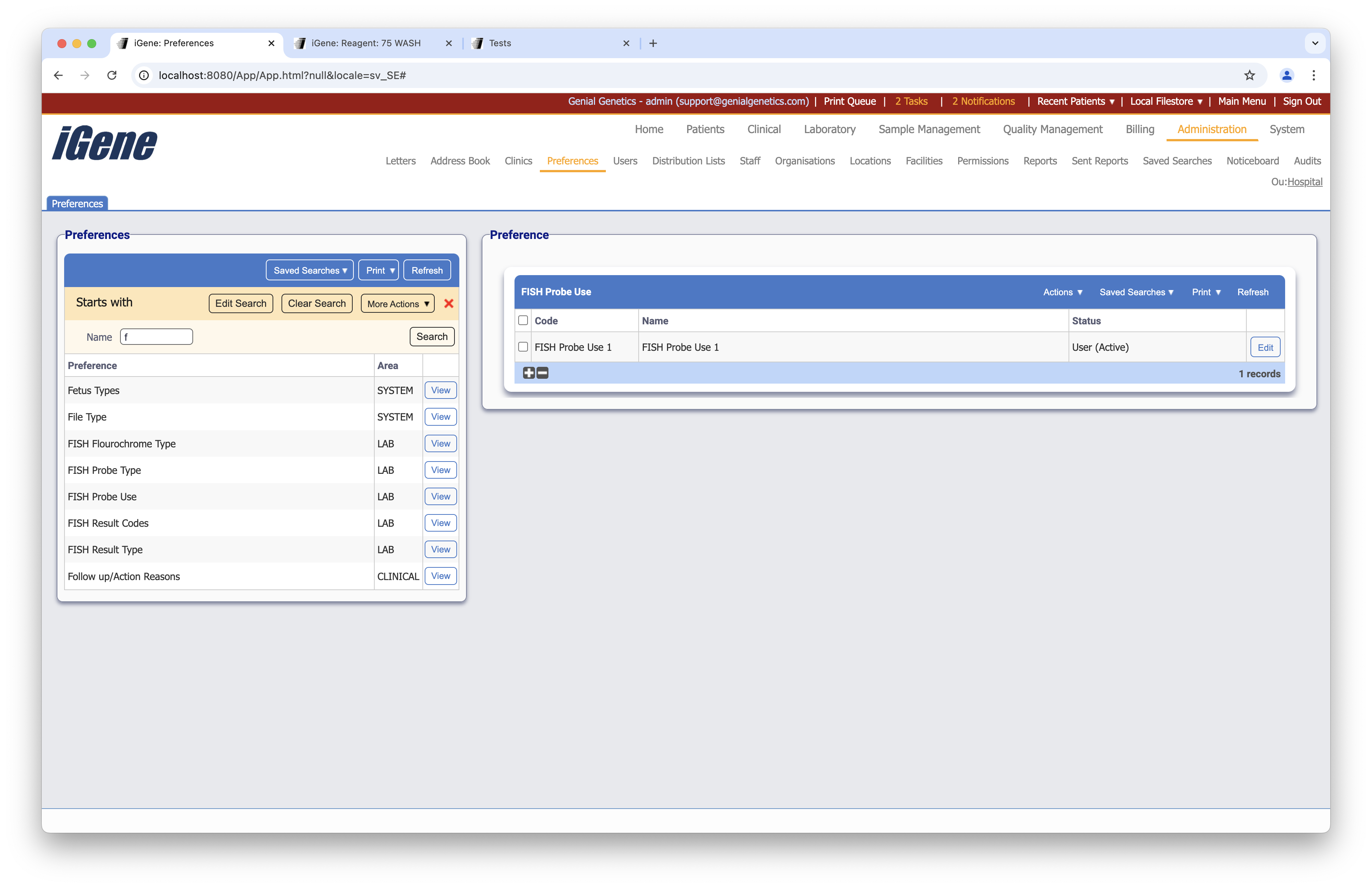 Fish Probe Uses list