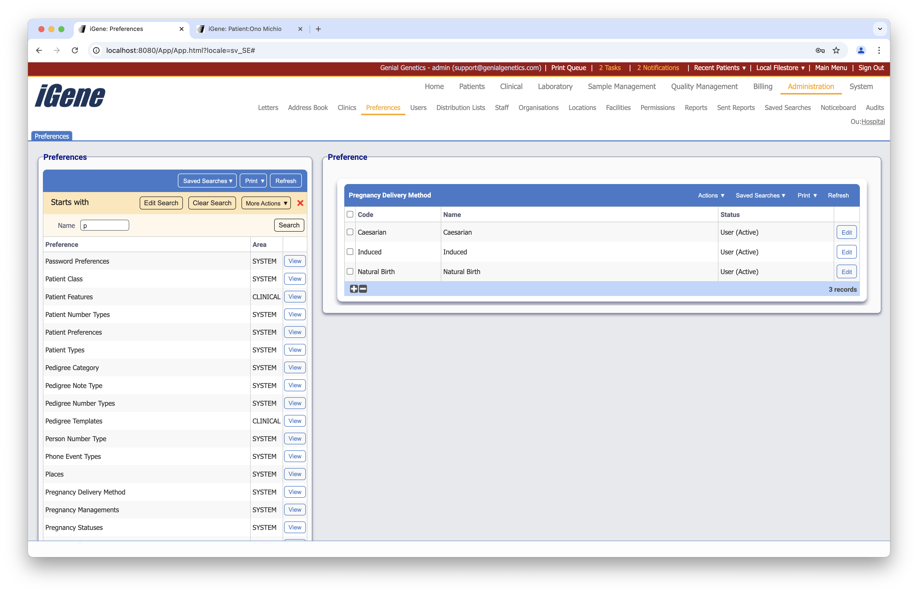 Pregnancy Delivery Methods list
