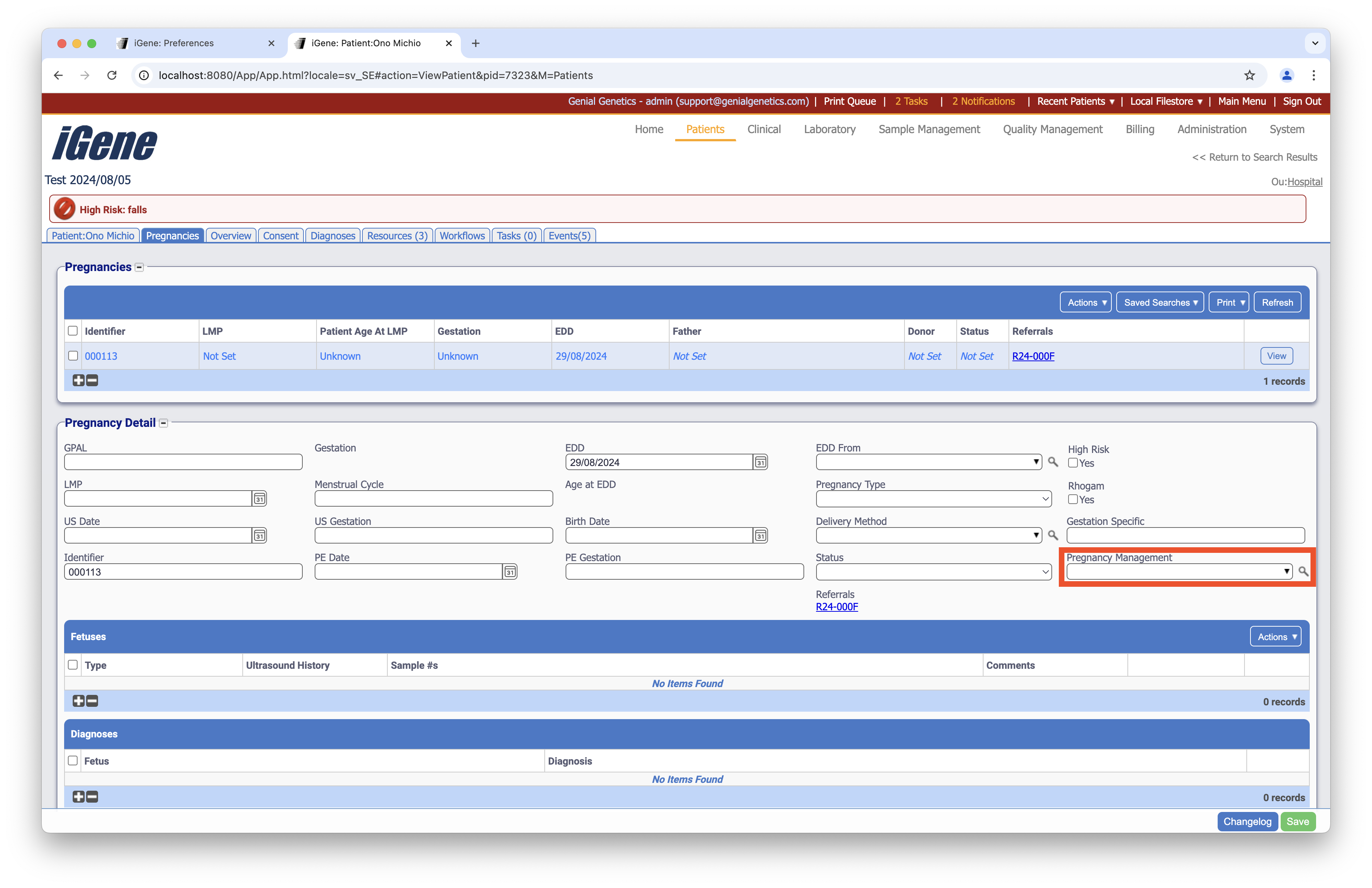Pregnancy Managements