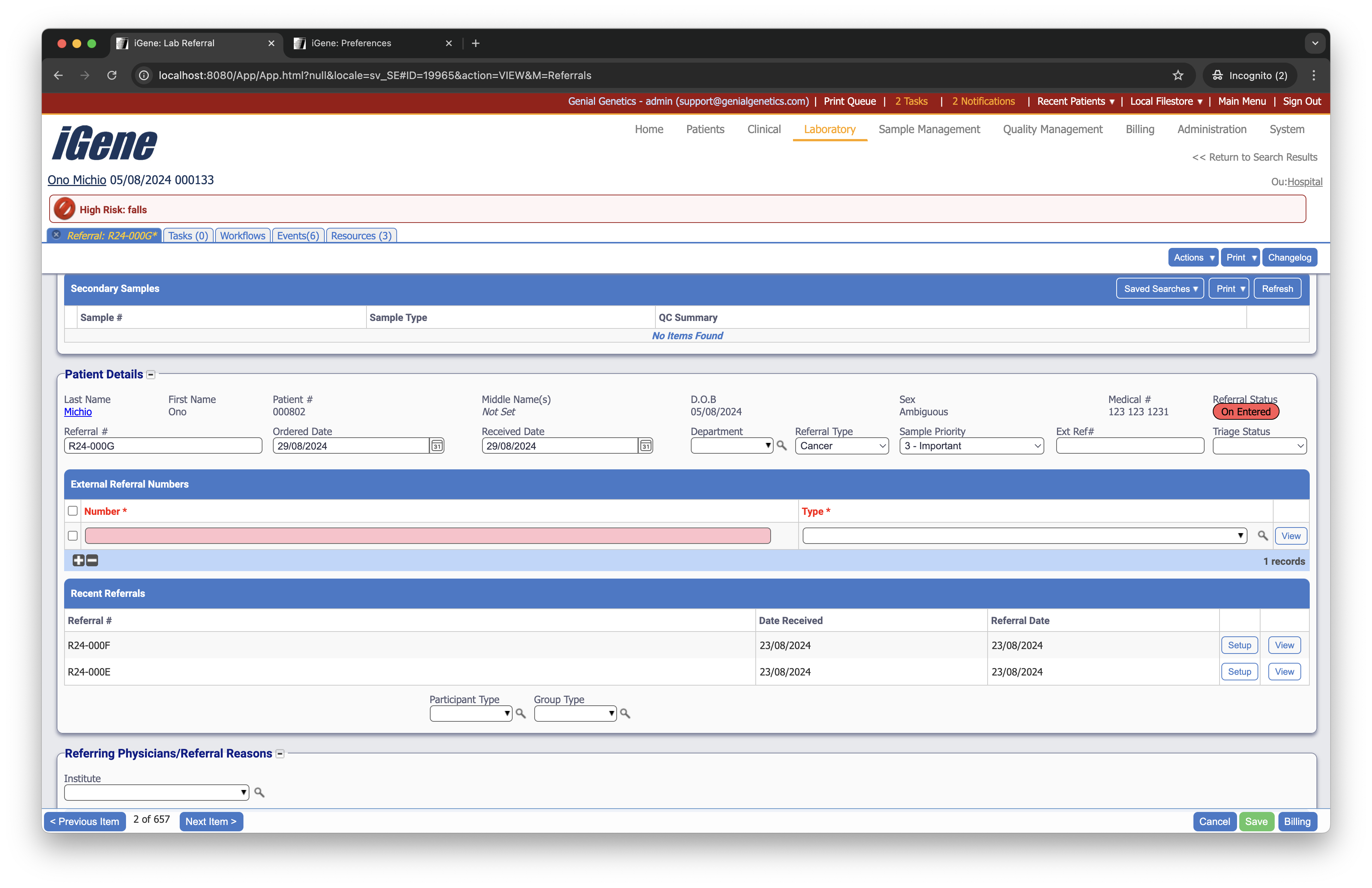 Referral Group Types