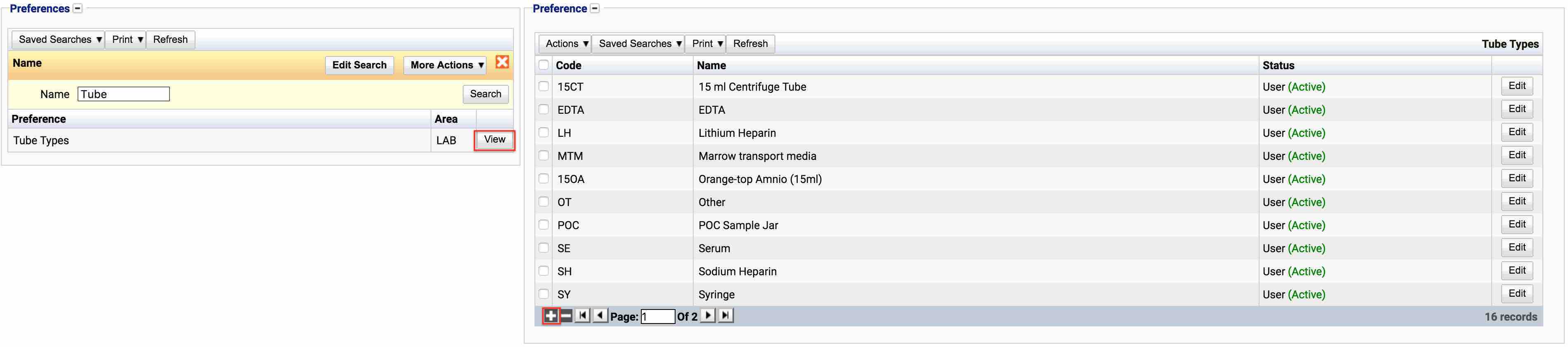 Finding and adding Tube Type preference