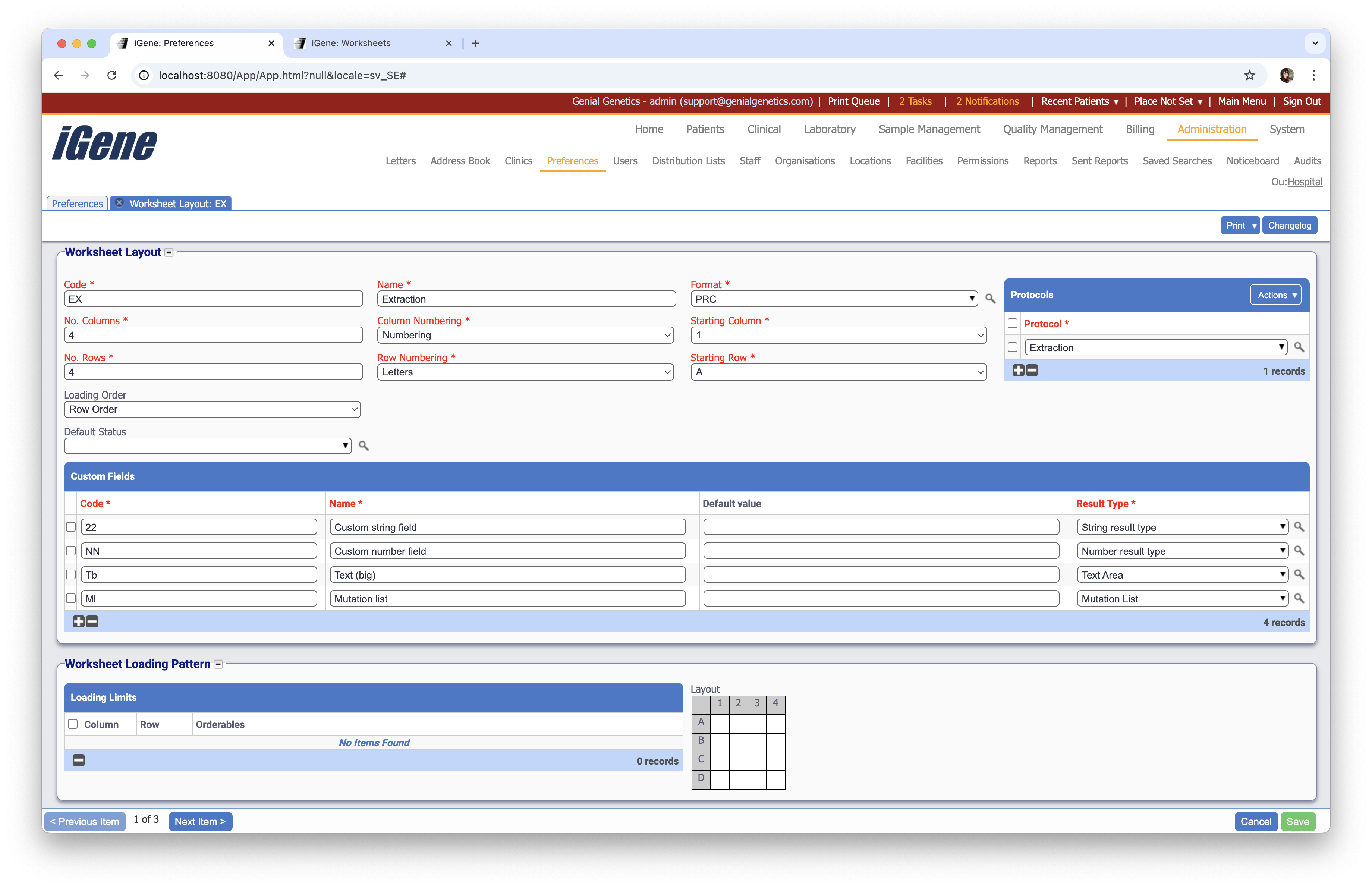 Edit Worksheet Layout