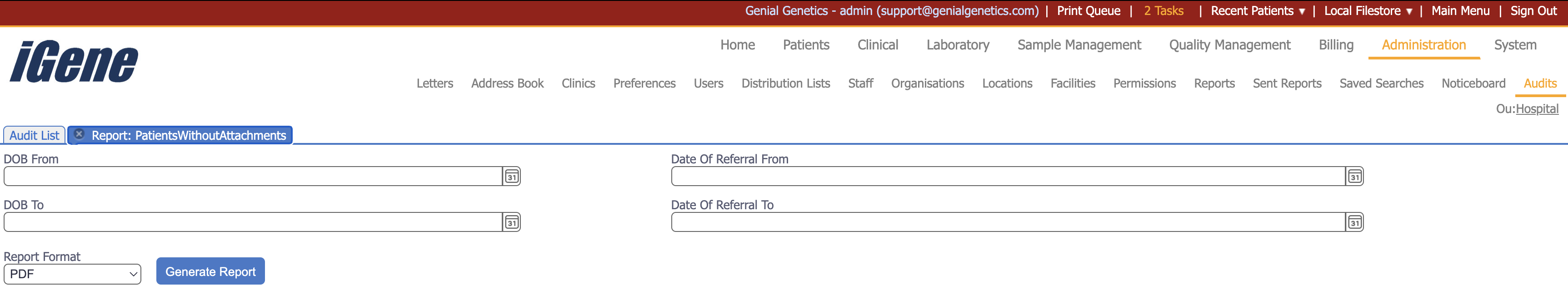 An example of an audit