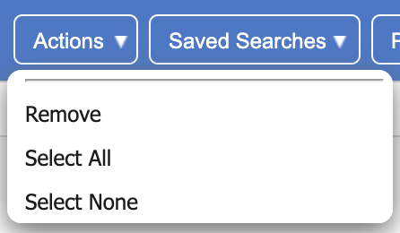 The defaults action list