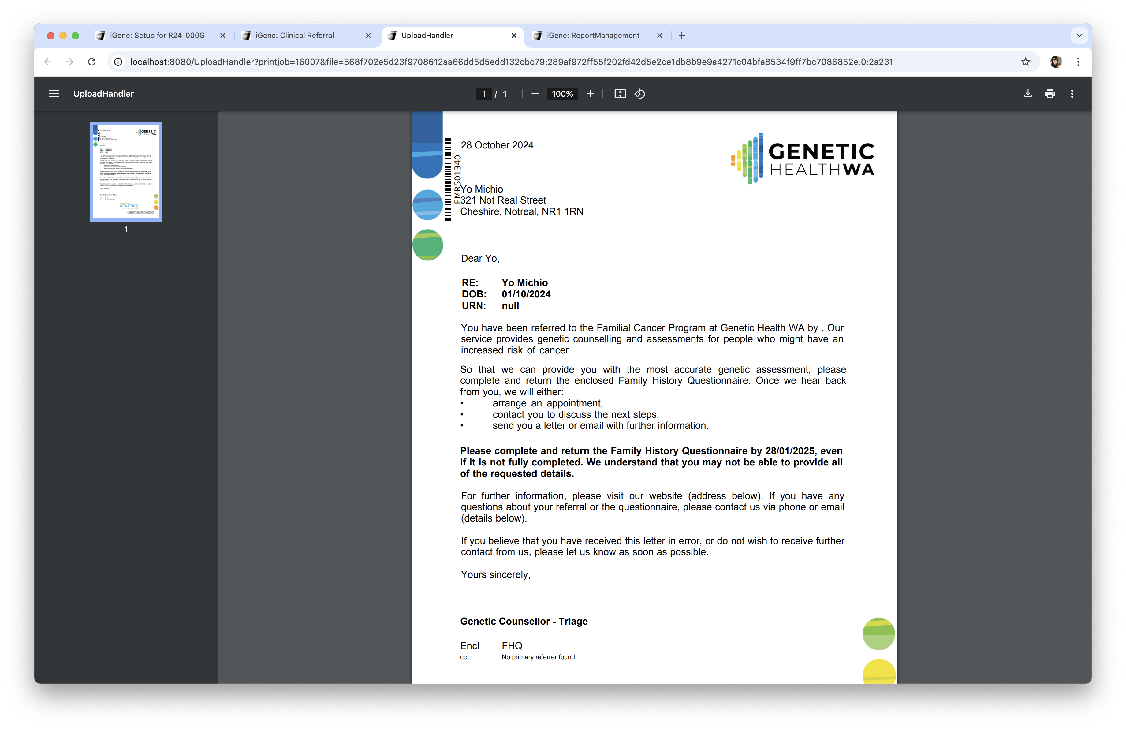 Print Complex Report