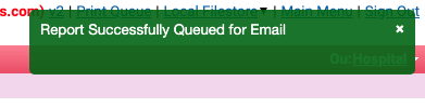 Report successfully queued for email