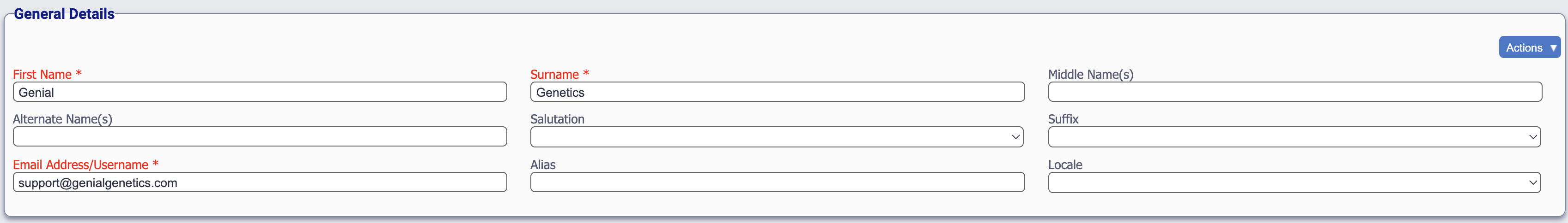 The general details fieldset