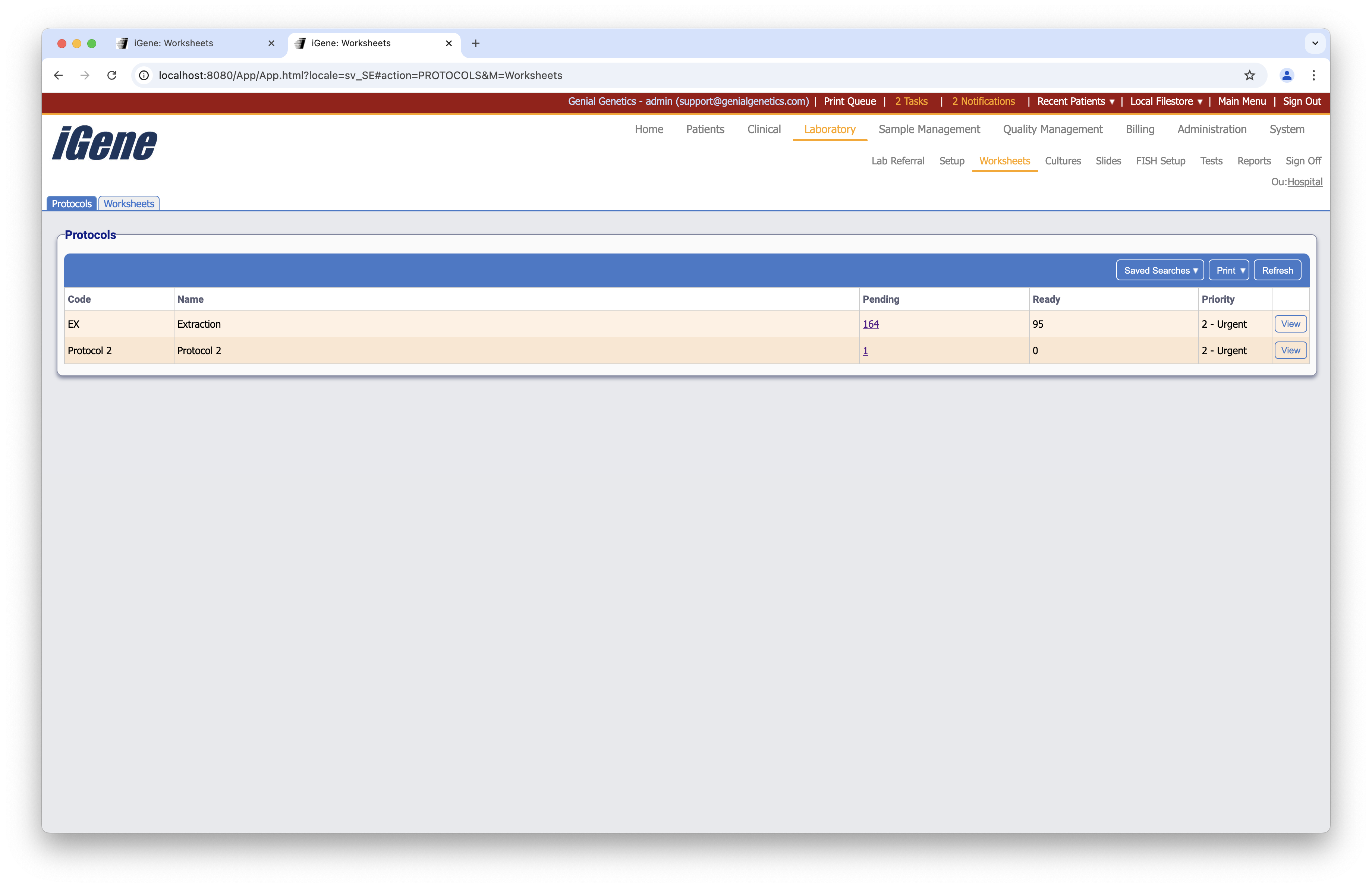 The list of protocols