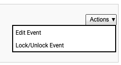 Action menu showing the edit event option