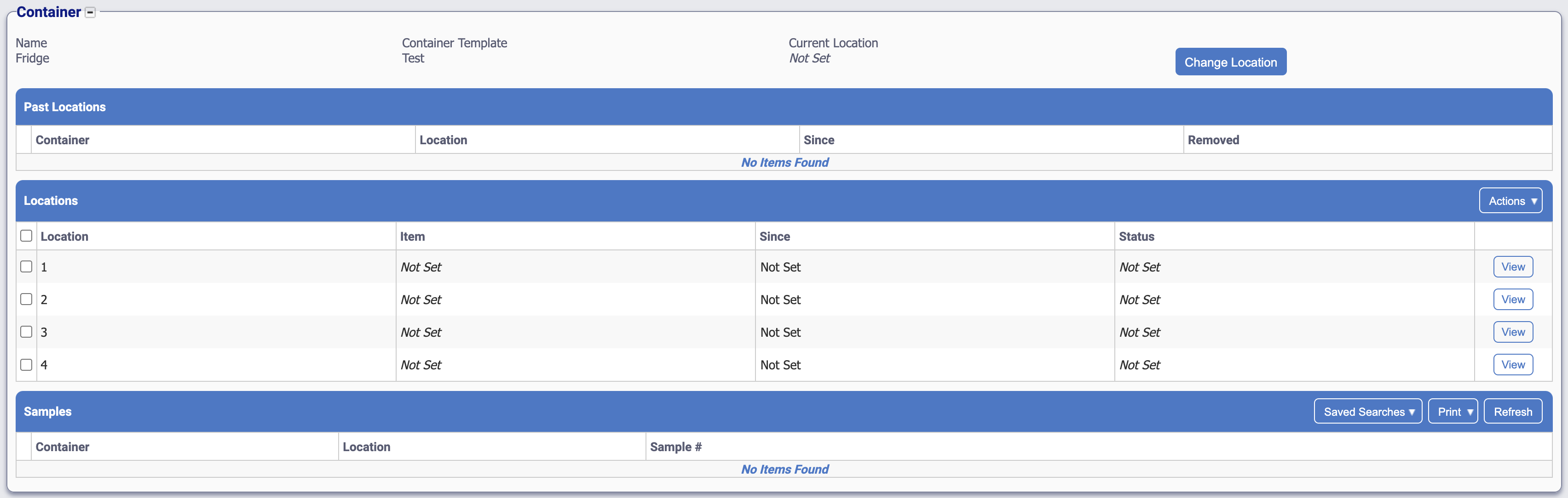 View Sample Container