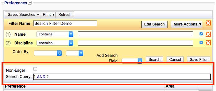 Search Filter Edit More Options