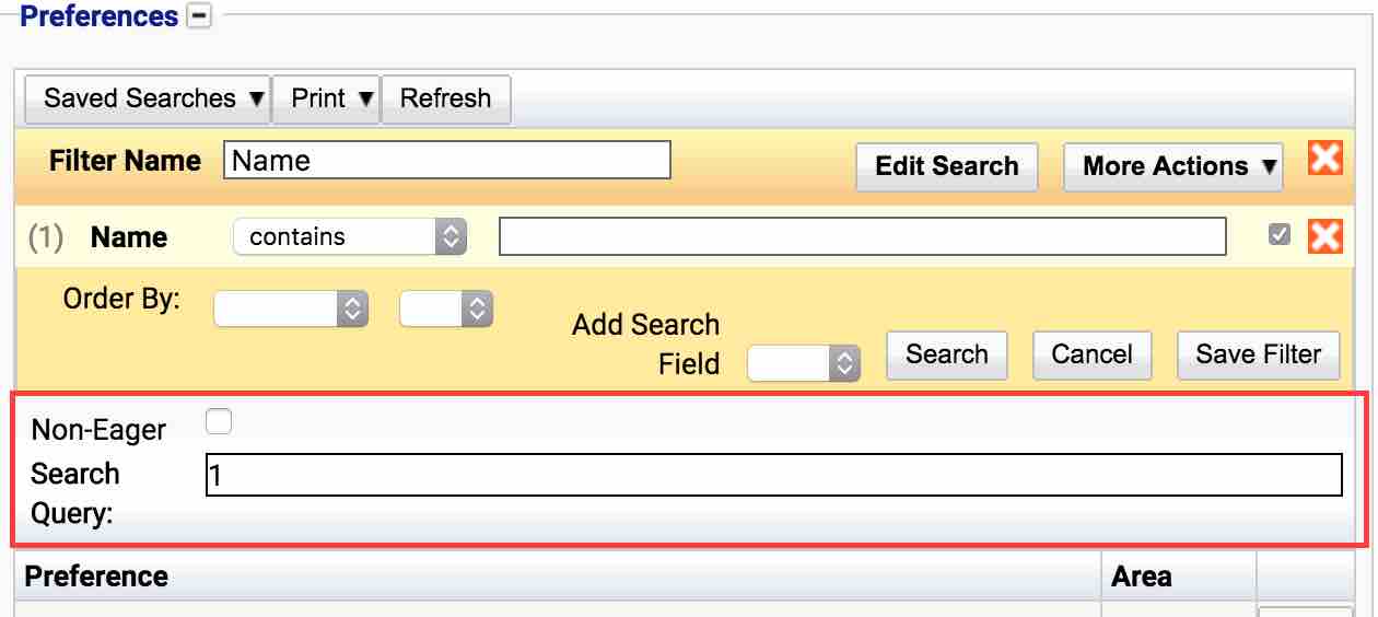 Search Filter Edit More Options