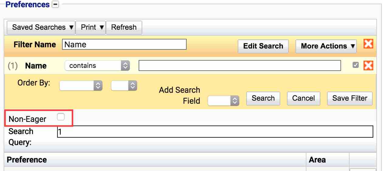 Search Filter Edit Non Eager Checkbox