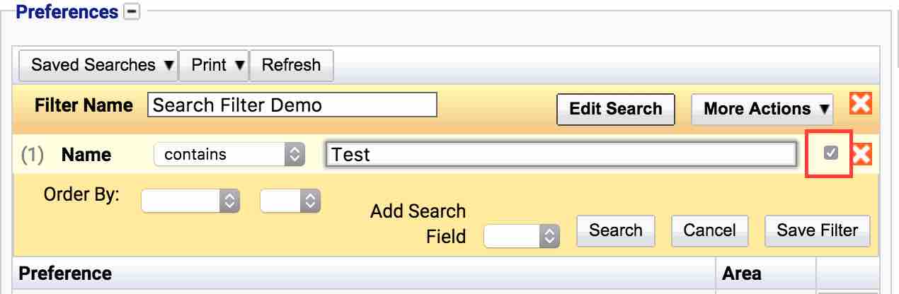 Hide Field Checkbox