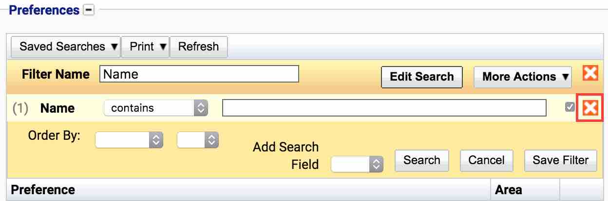 Remove Search Field