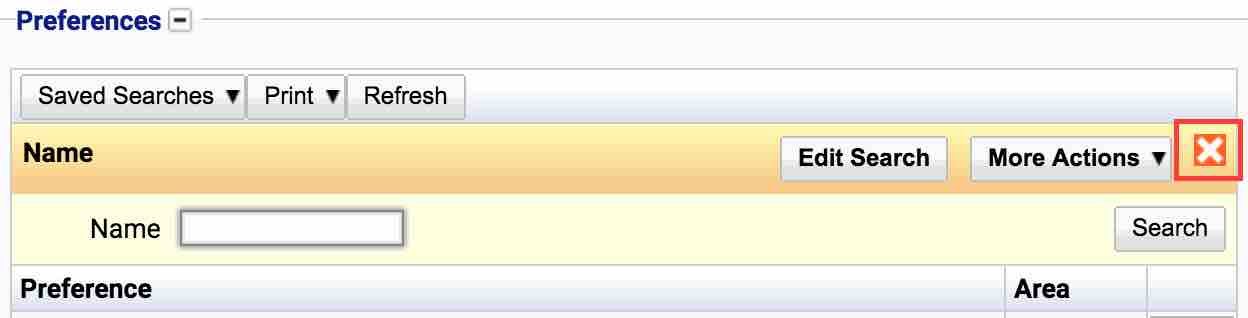 Remove Search Filter