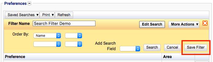 Search Filter Search
