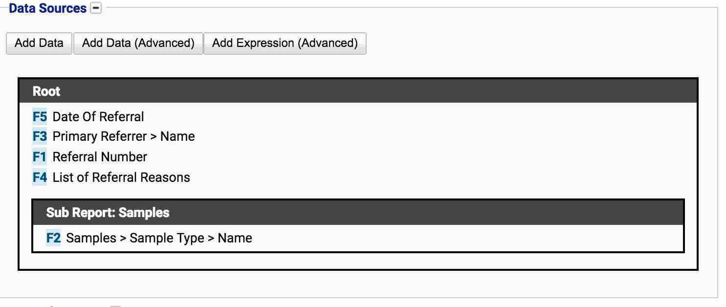 list of fields